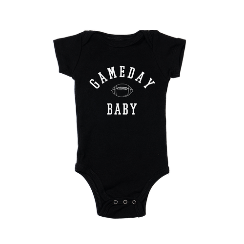 Gameday Baby (White) - Bodysuit (Black, Short Sleeve)