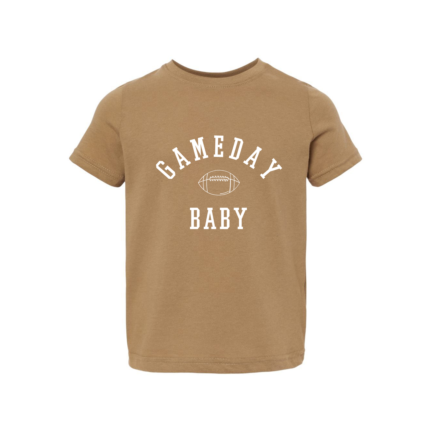 Gameday Baby (White) - Kids Tee (Coyote Brown)