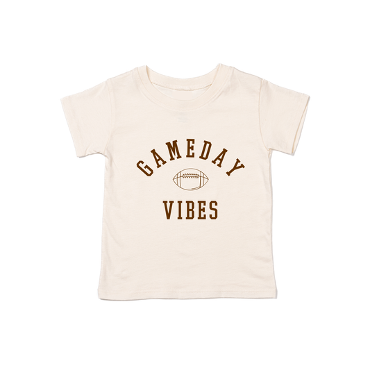 Gameday Vibes (Brown) - Kids Tee (Natural)