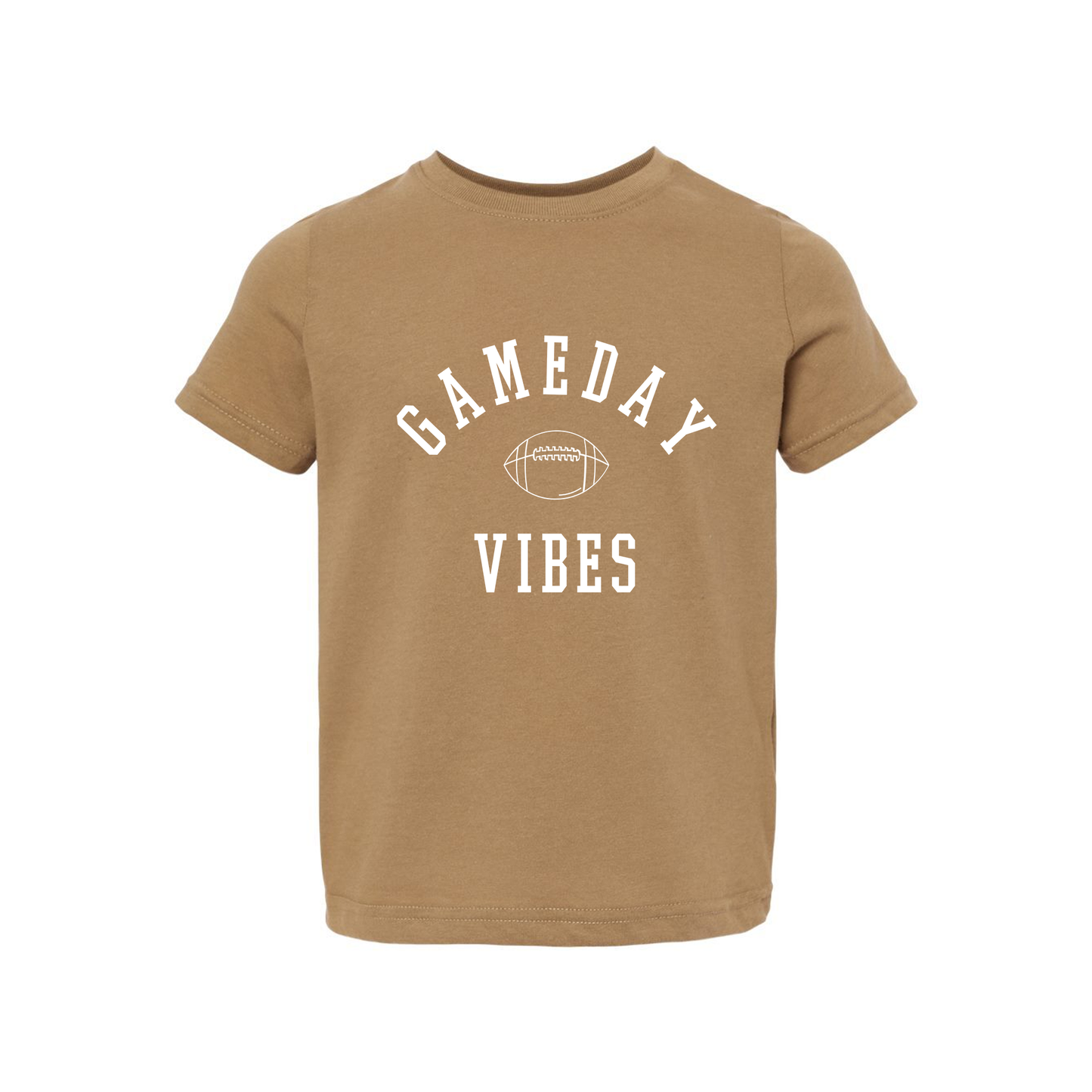 Gameday Vibes (White) - Kids Tee (Coyote Brown)