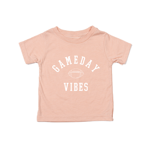 Gameday Vibes (White) - Kids Tee (Peach)