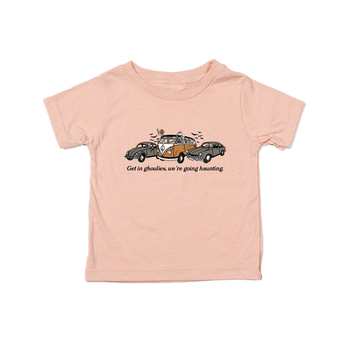 Get In Ghoulies We're Going Haunting - Kids Tee (Peach)