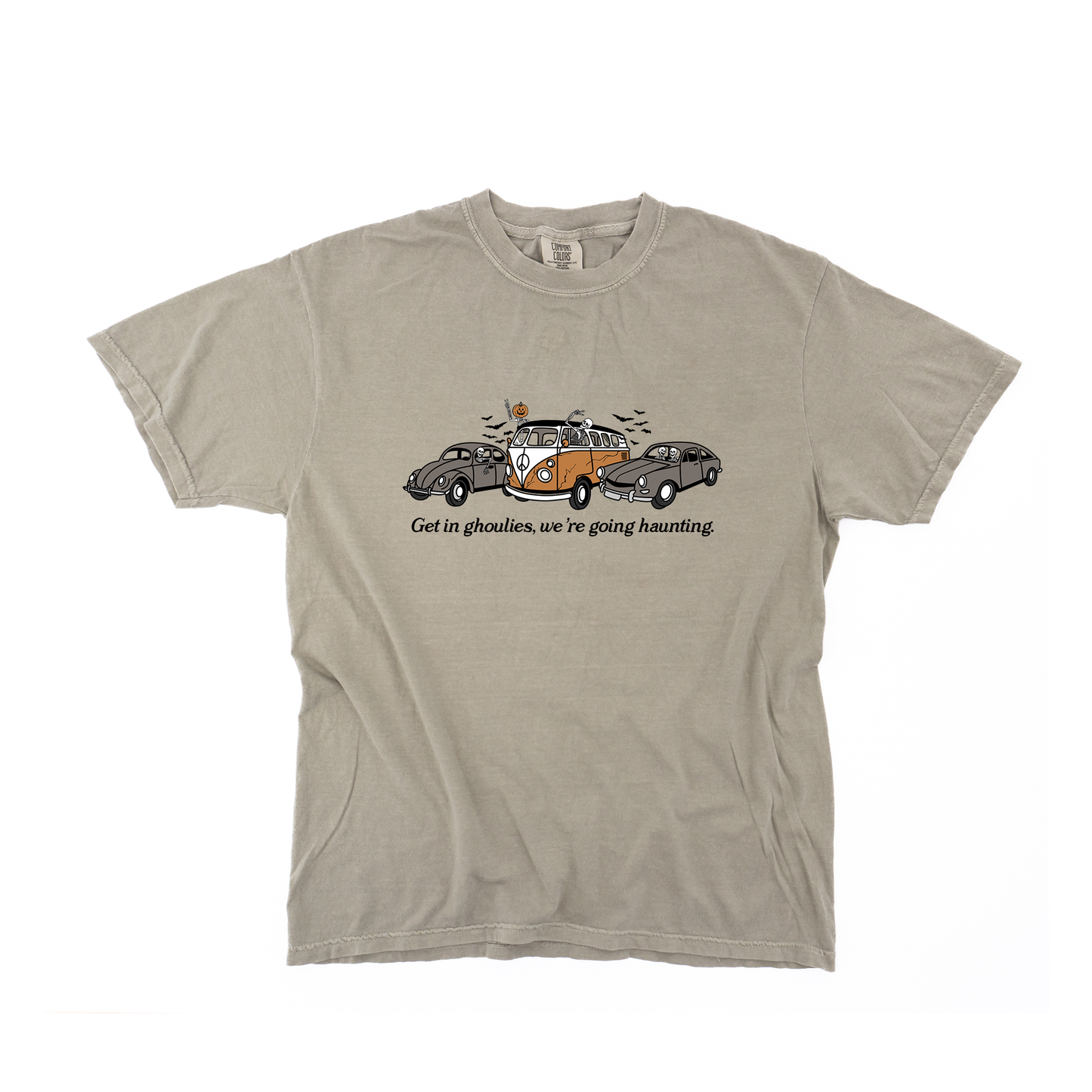 Get In Ghoulies We're Going Haunting - Tee (Sandstone)