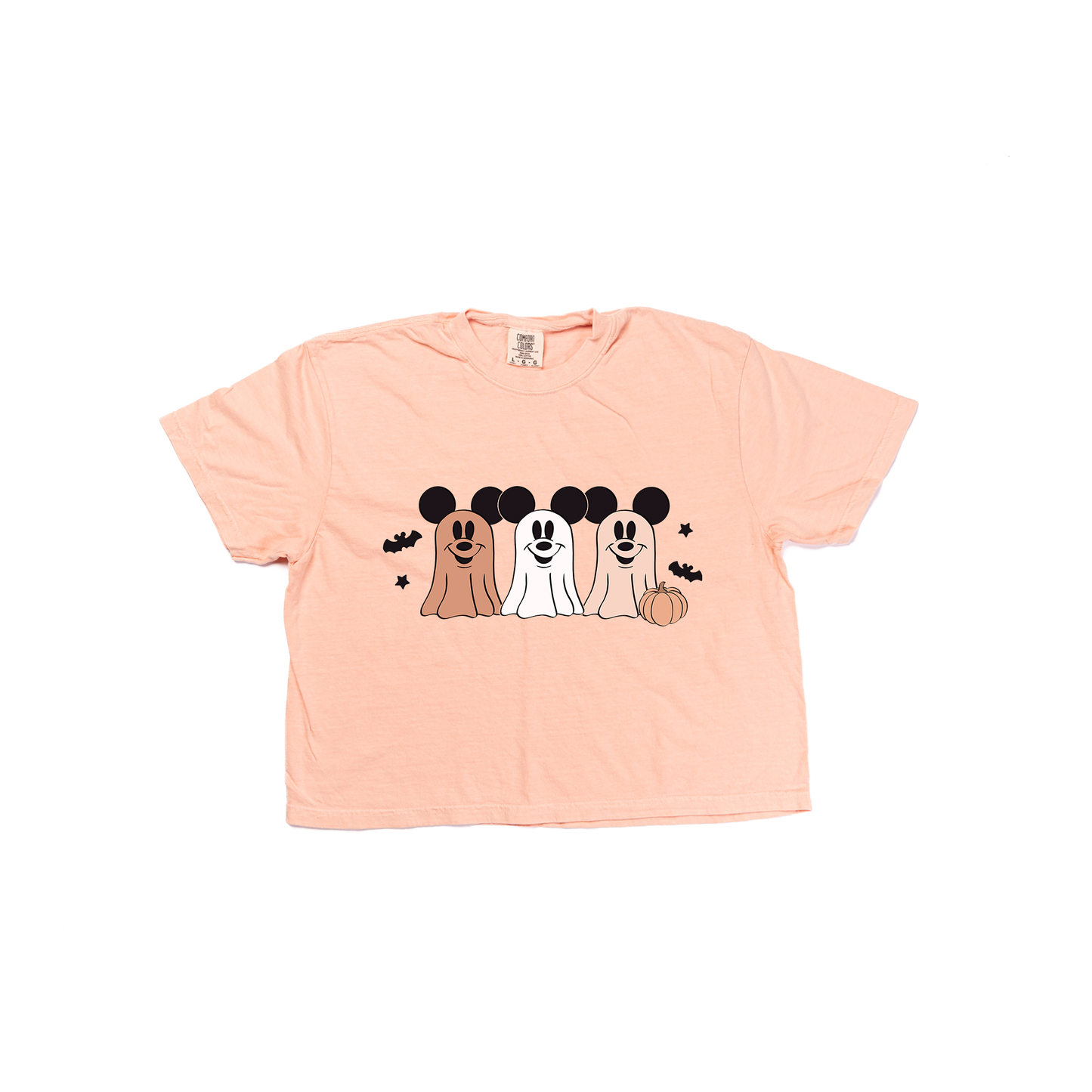 Ghost Mouse - Cropped Tee (Peach)