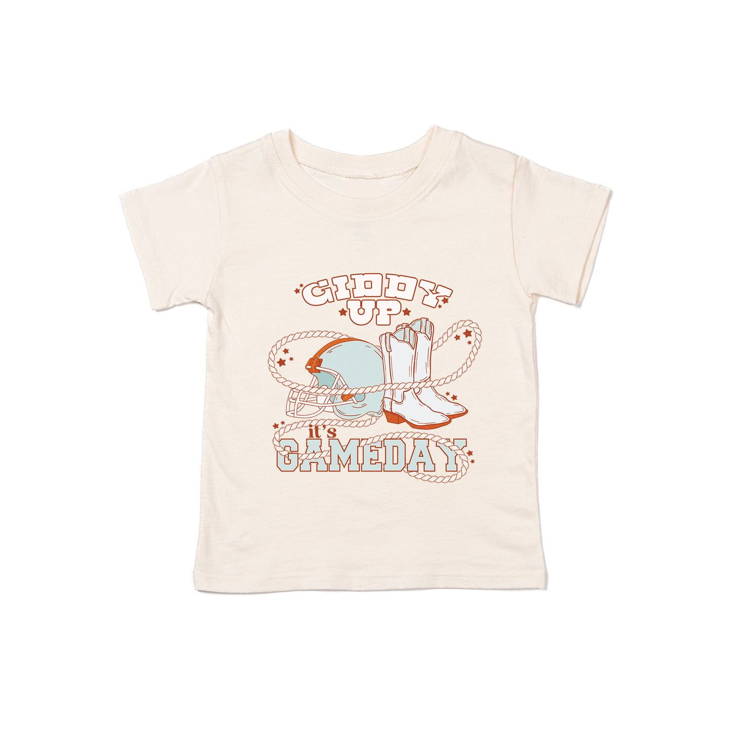 Giddy Up It's Game Day - Kids Tee (Natural)