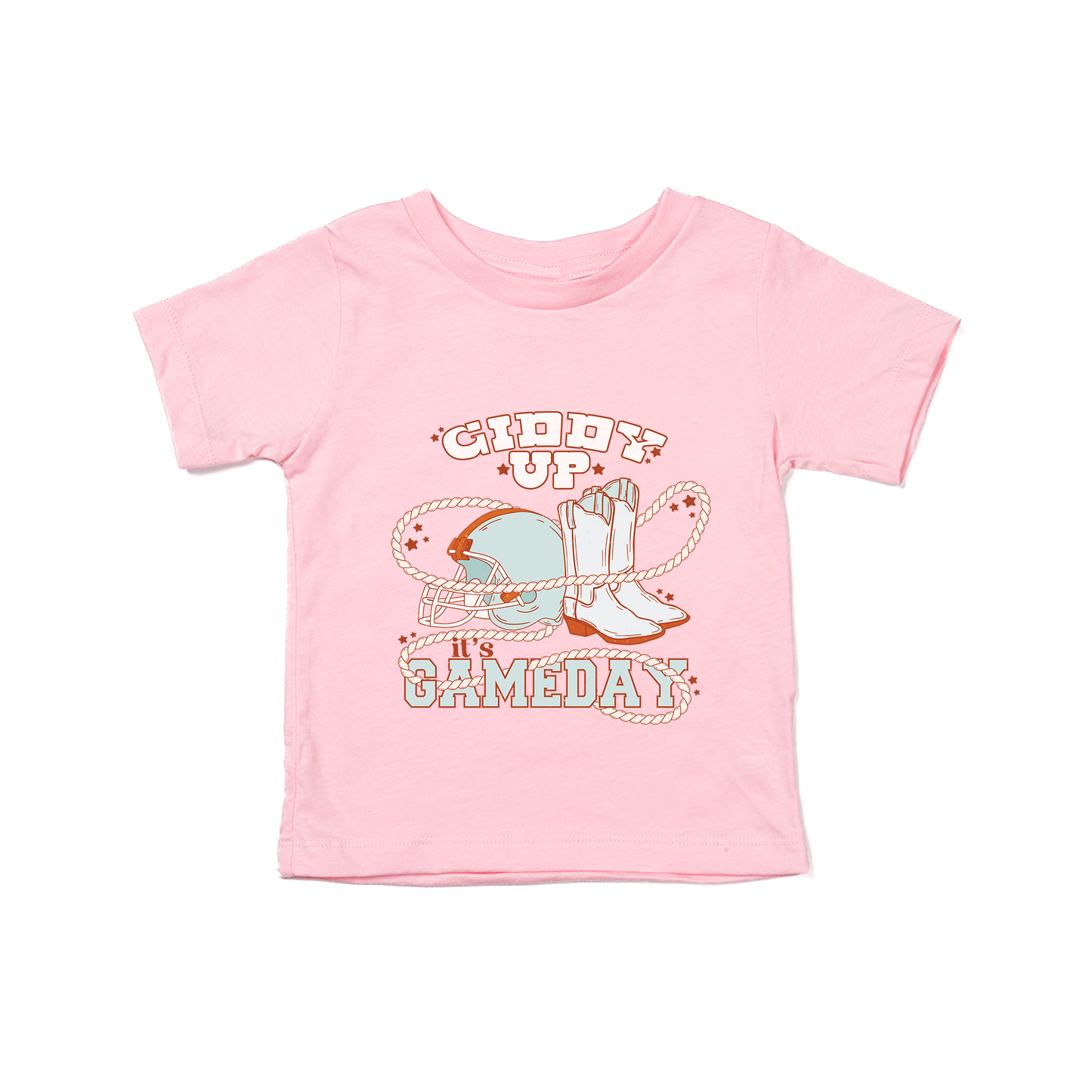 Giddy Up It's Game Day - Kids Tee (Pink)