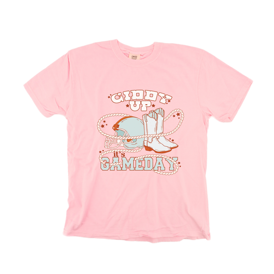 Giddy Up It's Game Day - Tee (Pale Pink)