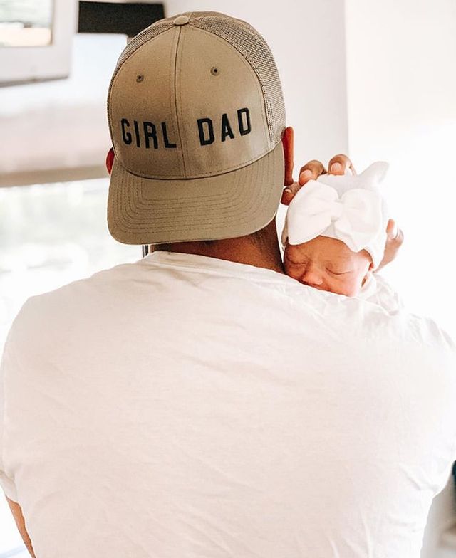 Girl Dad® (Black) - Trucker Hat (Olive)