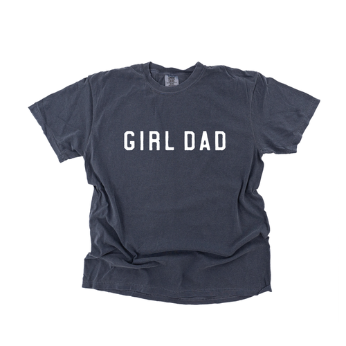 Girl Dad® (Across Front, White) - Tee (Denim)
