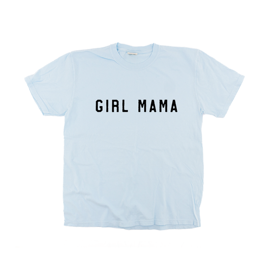 Girl Mama (Across Front, Black) - Tee (Pale Blue)