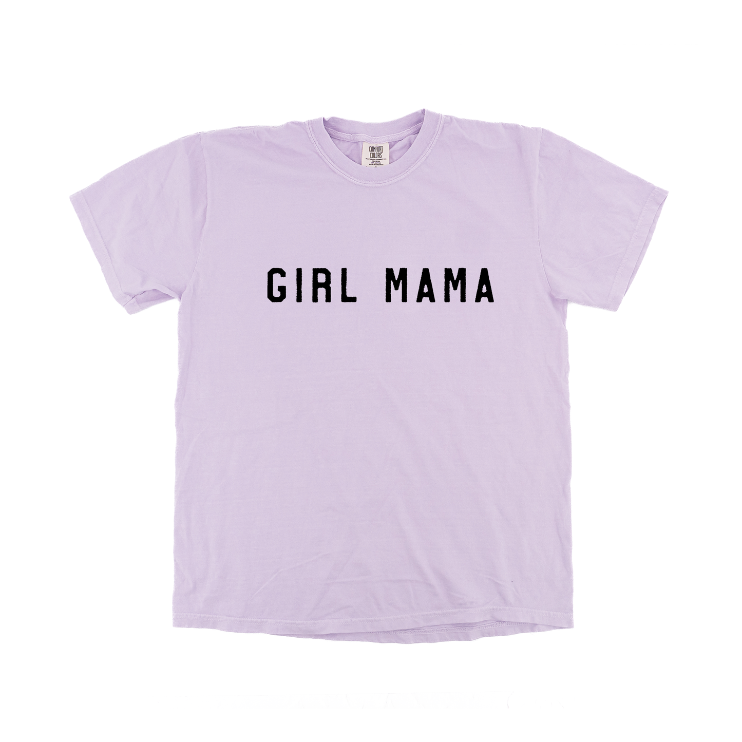 Girl Mama (Across Front, Black) - Tee (Pale Purple)