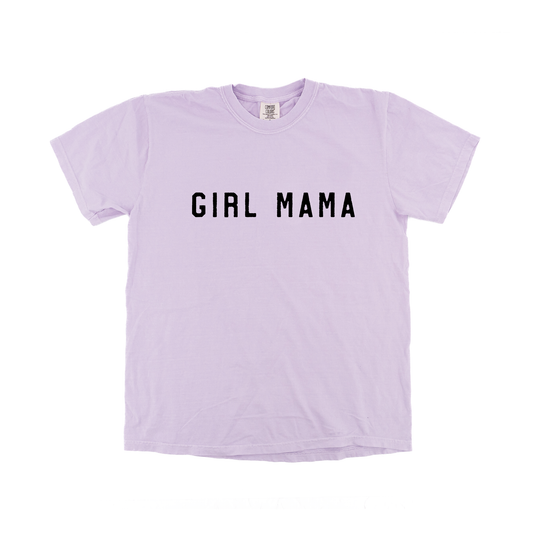 Girl Mama (Across Front, Black) - Tee (Pale Purple)