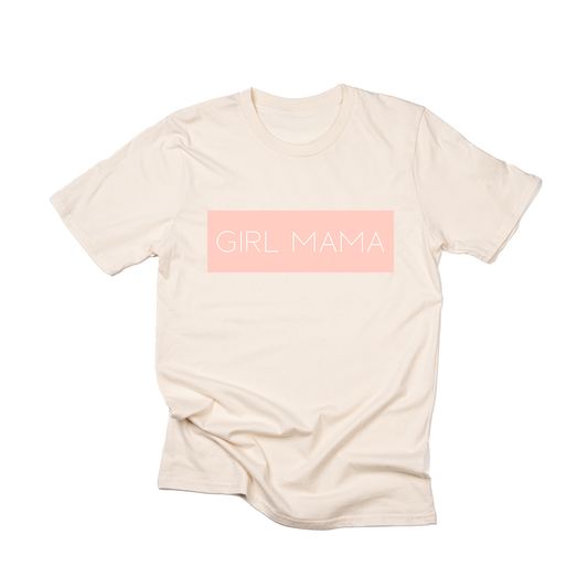 Girl Mama (Boxed Collection, Ballerina Pink Box/White Text) - Tee (Natural)