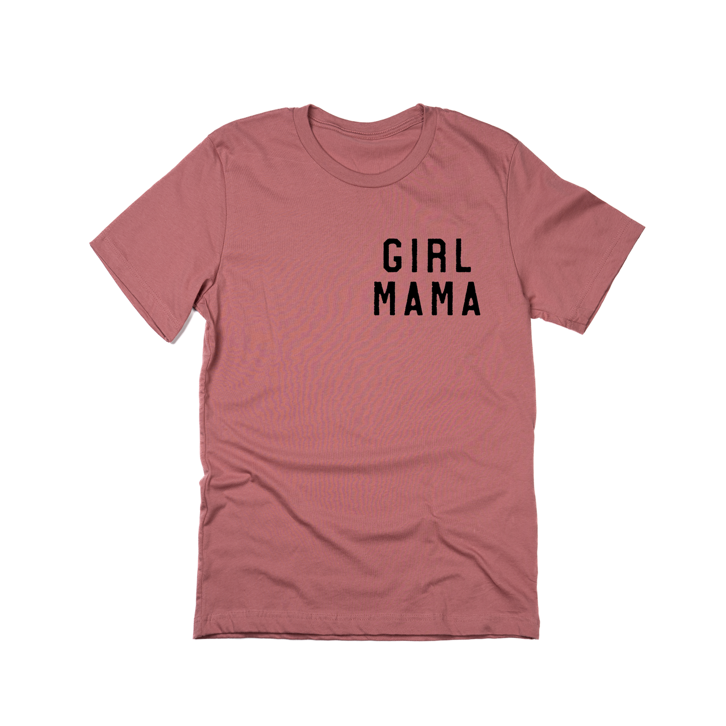 Girl Mama (Pocket, Black) - Tee (Mauve)