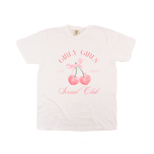 Girly Girls Social Club - Tee (Vintage White, Short Sleeve)