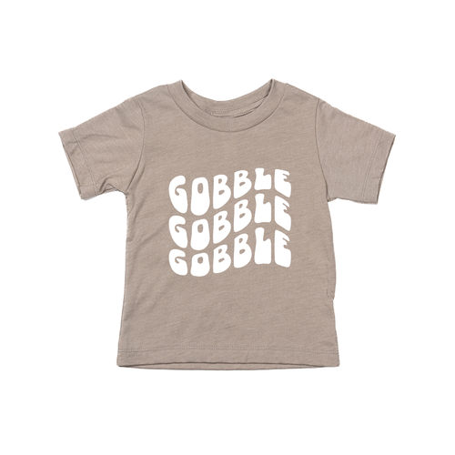 Gobble Gobble Gobble (Wave, White) - Kids Tee (Pale Moss)