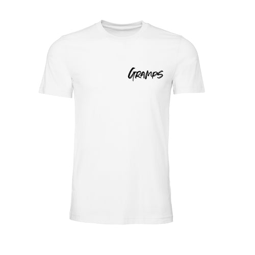 Gramps (Brushed, Black, Pocket) - Tee (White)