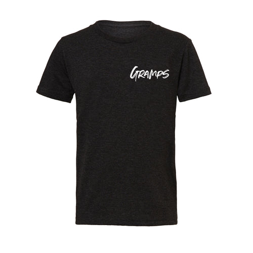 Gramps (Brushed, White, Pocket) - Tee (Black)