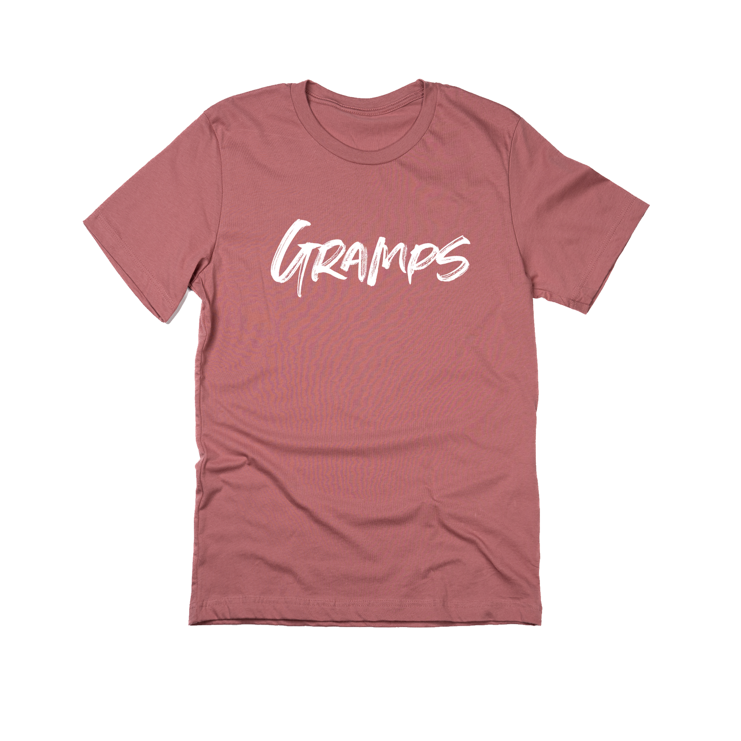 Gramps (Brushed, White, Across Front) - Tee (Mauve)