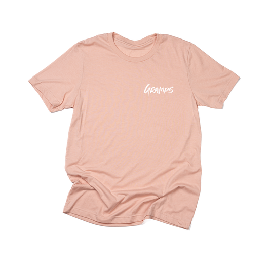 Gramps (Brushed, White, Pocket) - Tee (Peach)