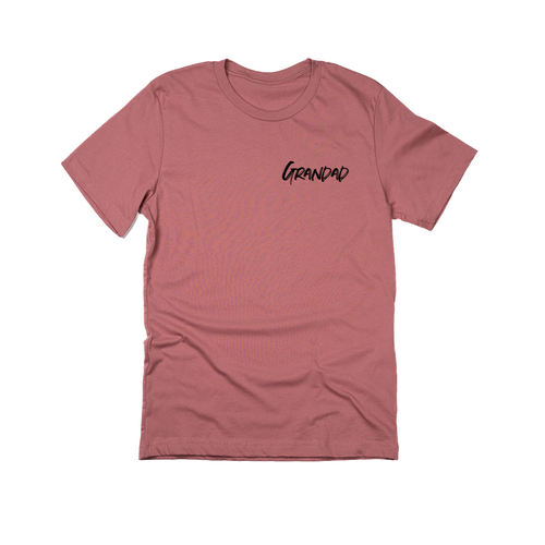 Grandad (Brushed, Black, Pocket) - Tee (Mauve)