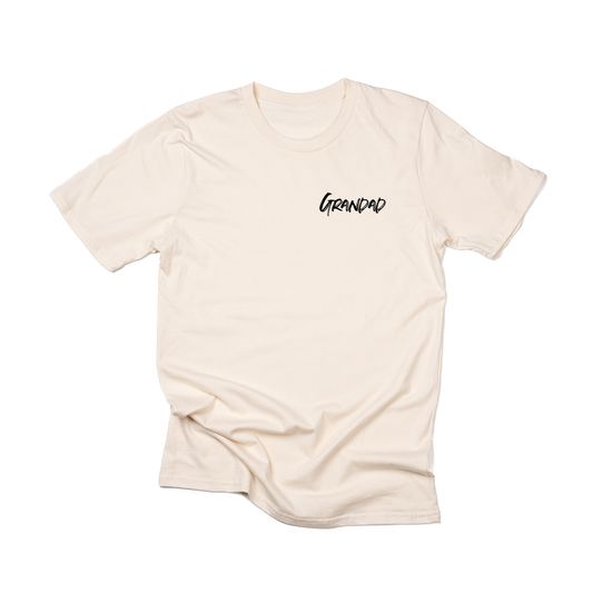 Grandad (Brushed, Black, Pocket) - Tee (Natural)