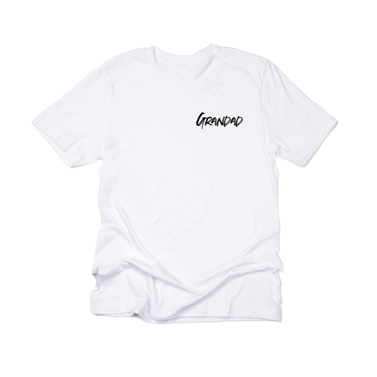 Grandad (Brushed, Black, Pocket) - Tee (White)