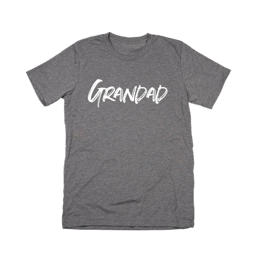 Grandad (Brushed, White, Across Front) - Tee (Gray)