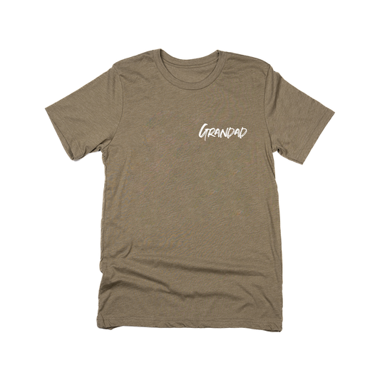 Grandad (Brushed, White, Pocket) - Tee (Olive)