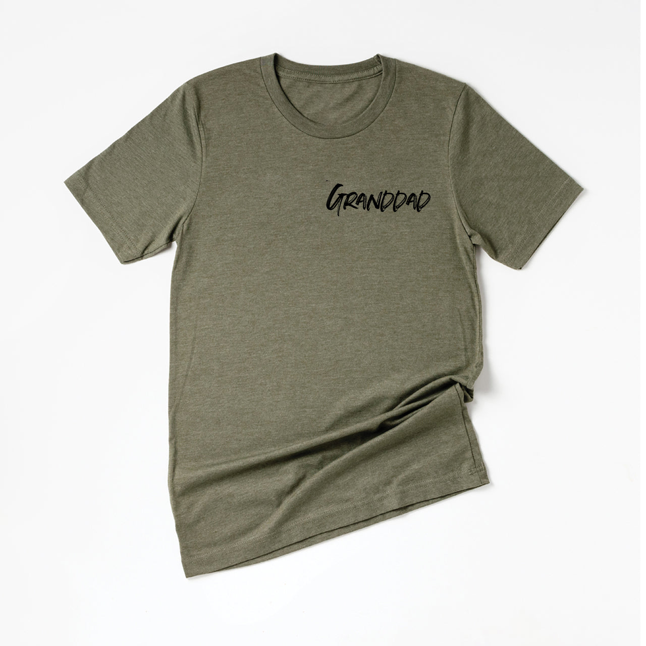 Granddad (Brushed, Black, Pocket) - Tee (Olive)