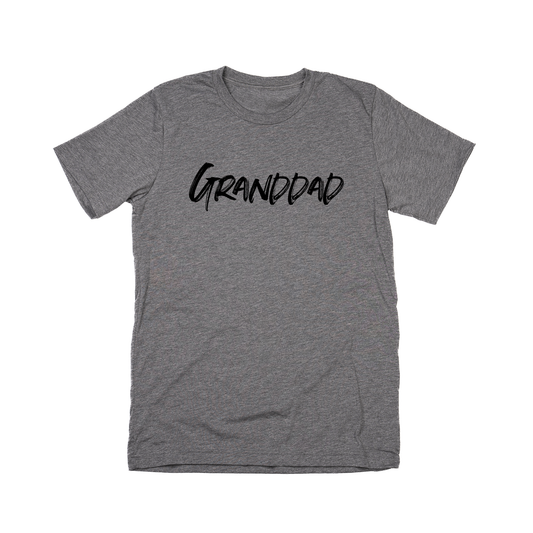 Granddad (Brushed, Black, Across Front) - Tee (Gray)