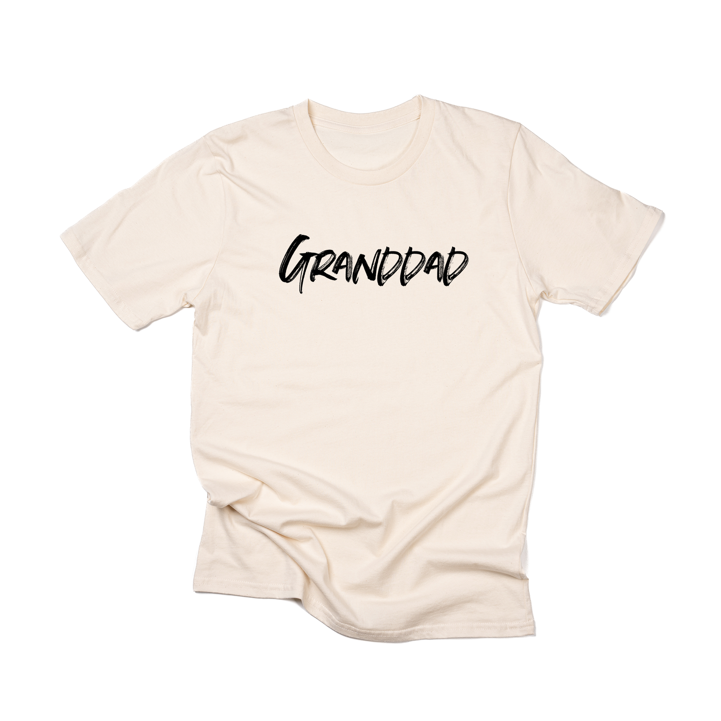 Granddad (Brushed, Black, Across Front) - Tee (Natural)