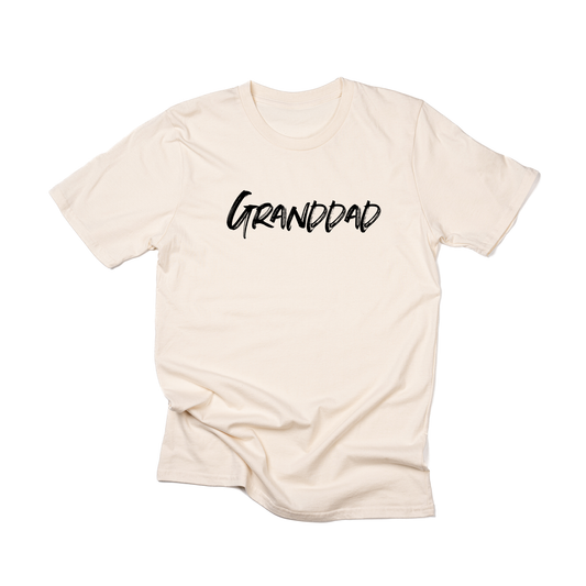 Granddad (Brushed, Black, Across Front) - Tee (Natural)