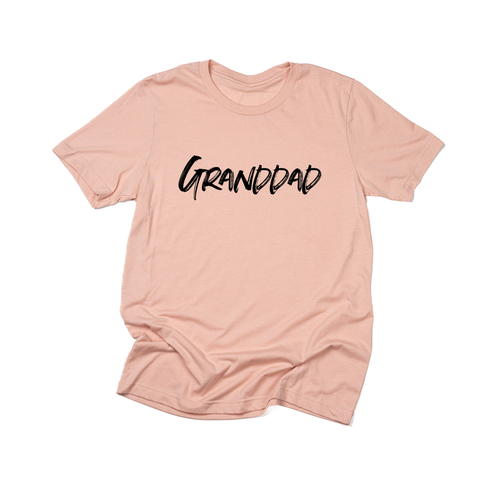 Granddad (Brushed, Black, Across Front) - Tee (Peach)