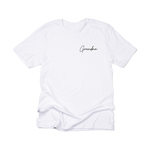 Grandma (Rose Script, Pocket) - Tee (White)