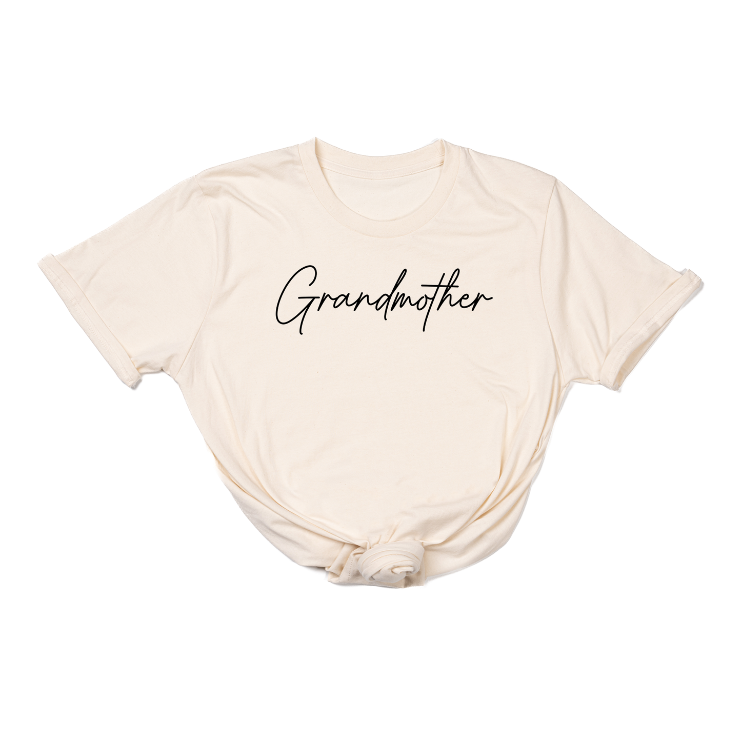 Grandmother (Rose Script, Across Front) - Tee (Natural)