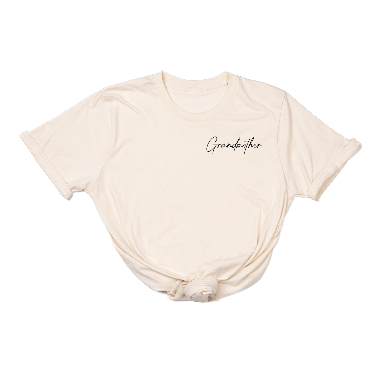 Grandmother (Rose Script, Pocket) - Tee (Natural)