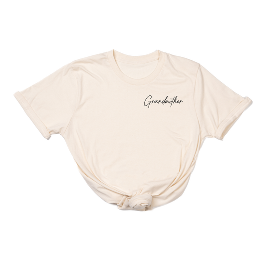 Grandmother (Rose Script, Pocket) - Tee (Natural)