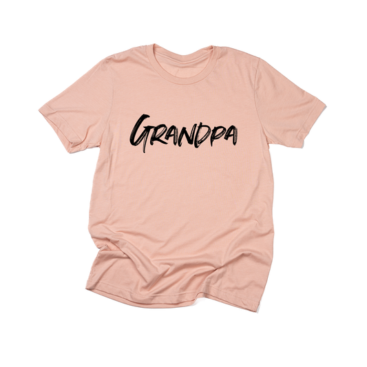 Grandpa (Brushed, Black, Across Front) - Tee (Peach)