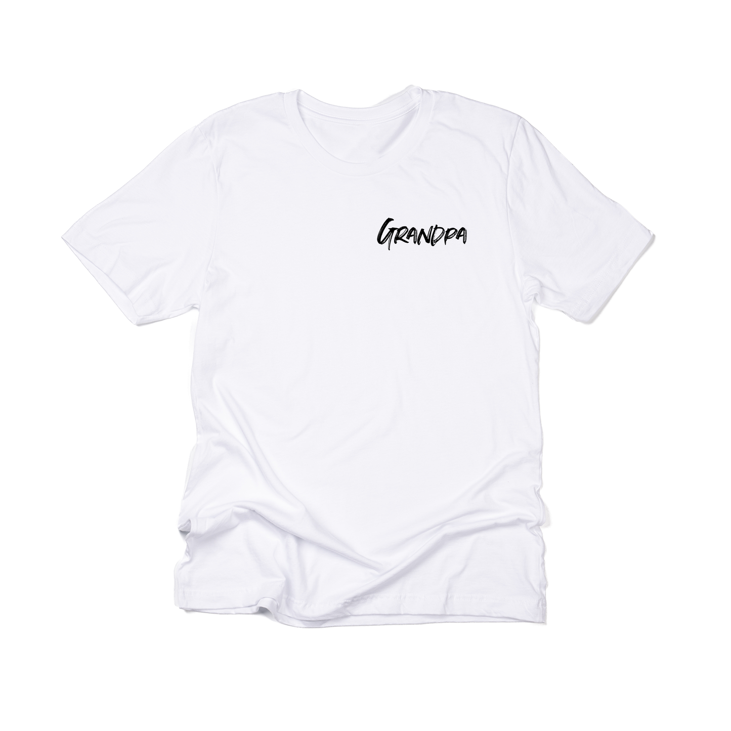 Grandpa (Brushed, Black, Pocket) - Tee (White)