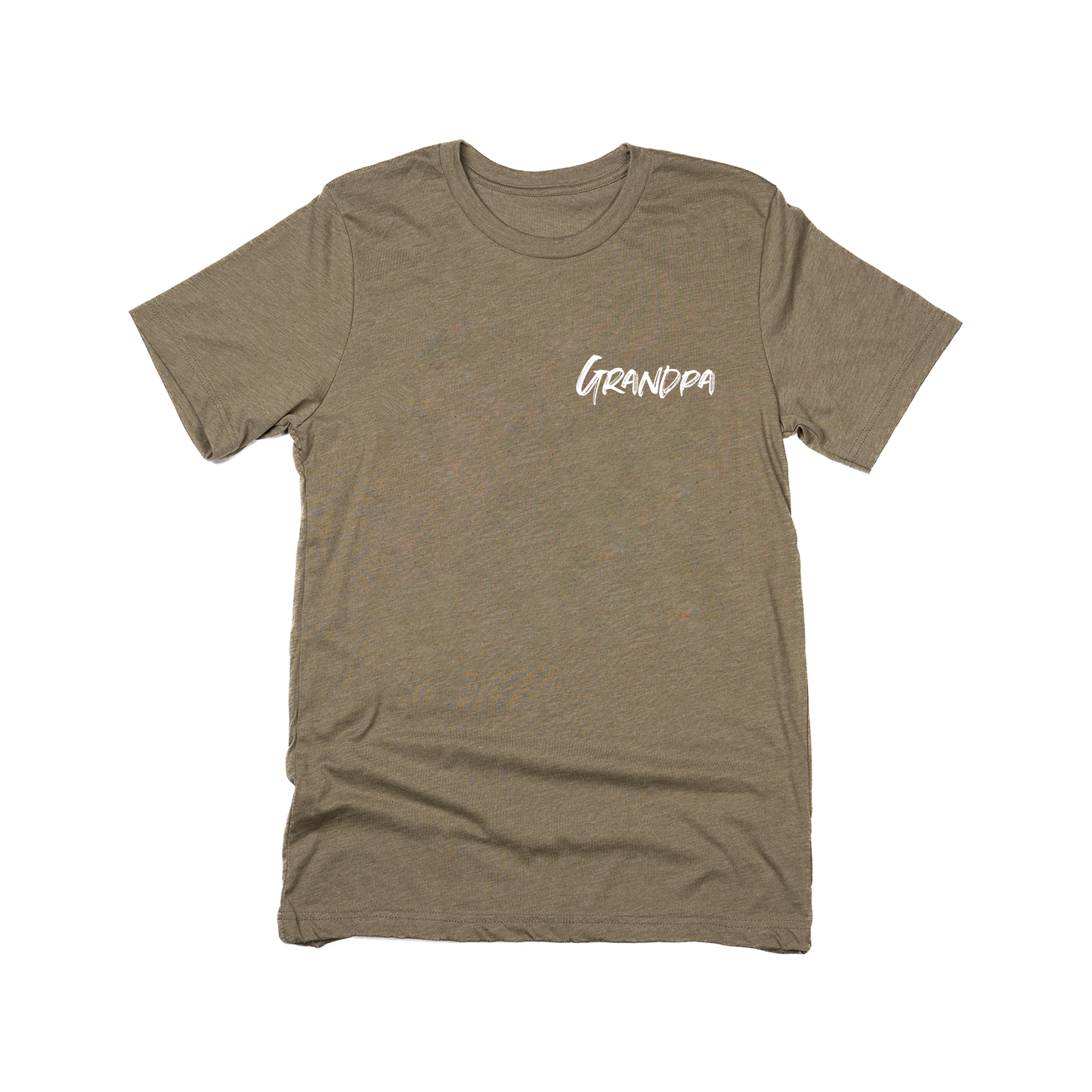 Grandpa (Brushed, White, Pocket) - Tee (Olive)