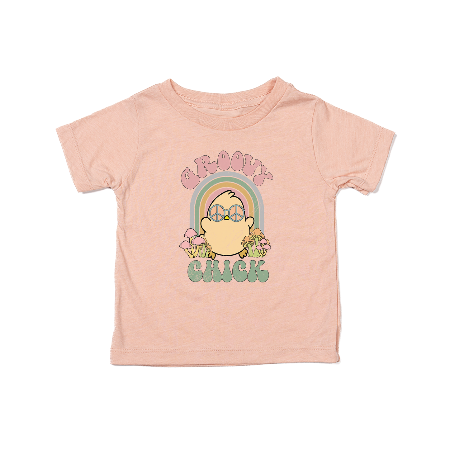 Groovy Chick - Kids Tee (Peach)