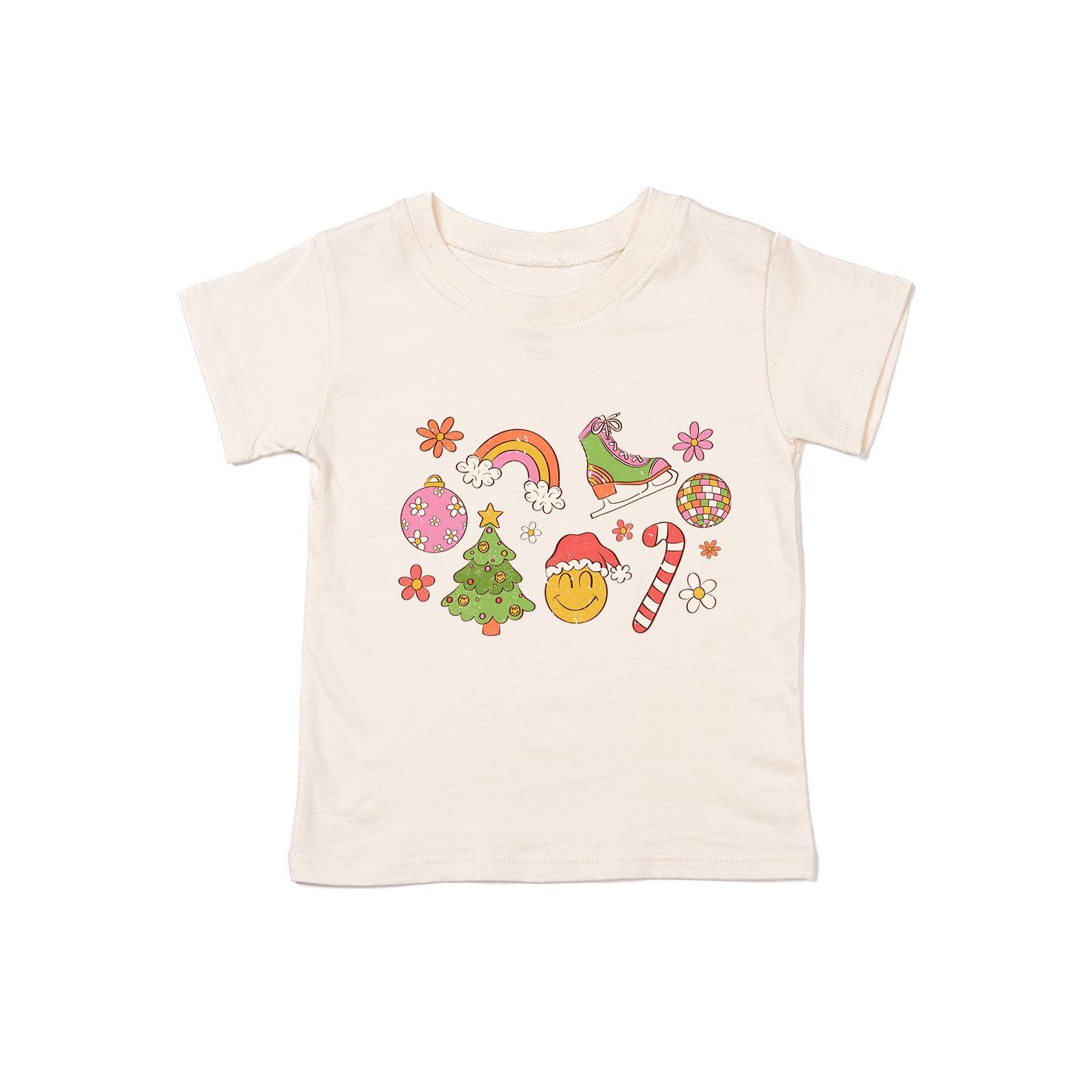 Groovy Christmas - Kids Tee (Natural)