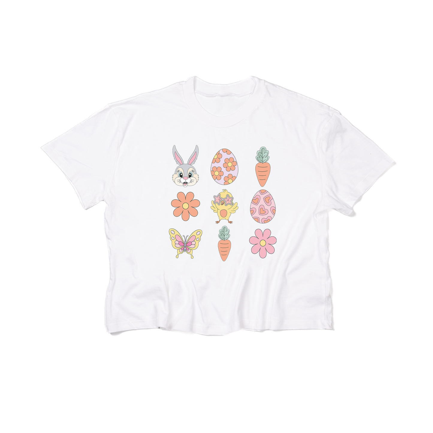 Groovy Easter Favorites - Cropped Tee (White)