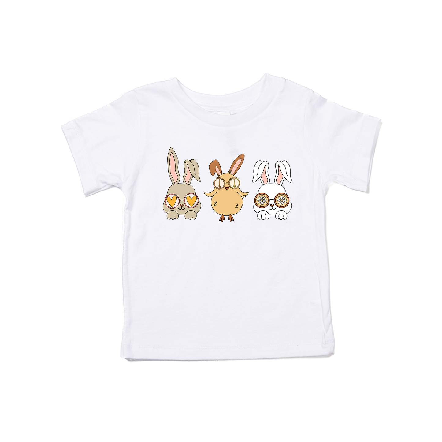 Groovy Easter Friends - Kids Tee (White)