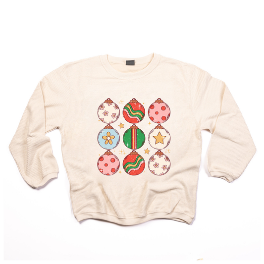 Groovy Ornaments - Corded Sweatshirt (Ivory)