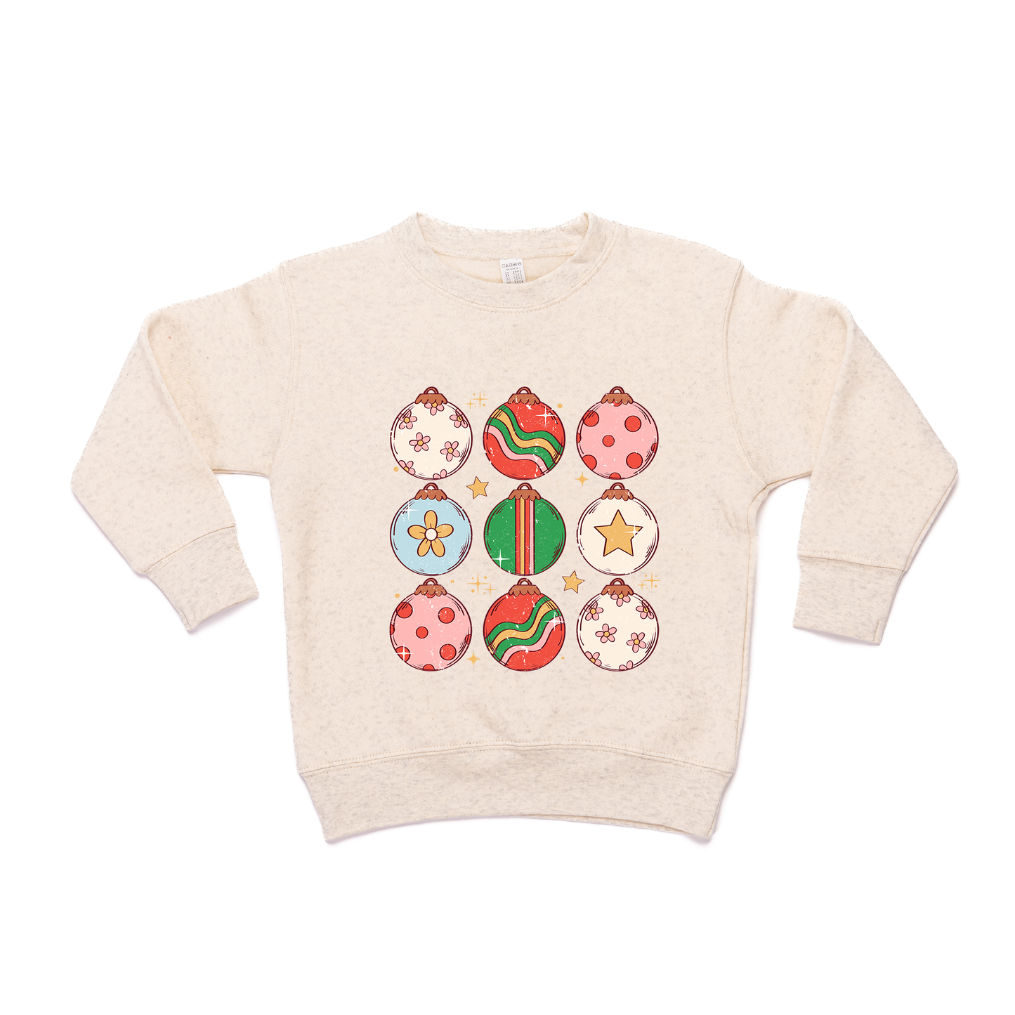 Groovy Ornaments - Kids Sweatshirt (Heather Natural)