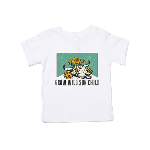 Grow Wild Sun Child (Western) - Kids Tee (White)