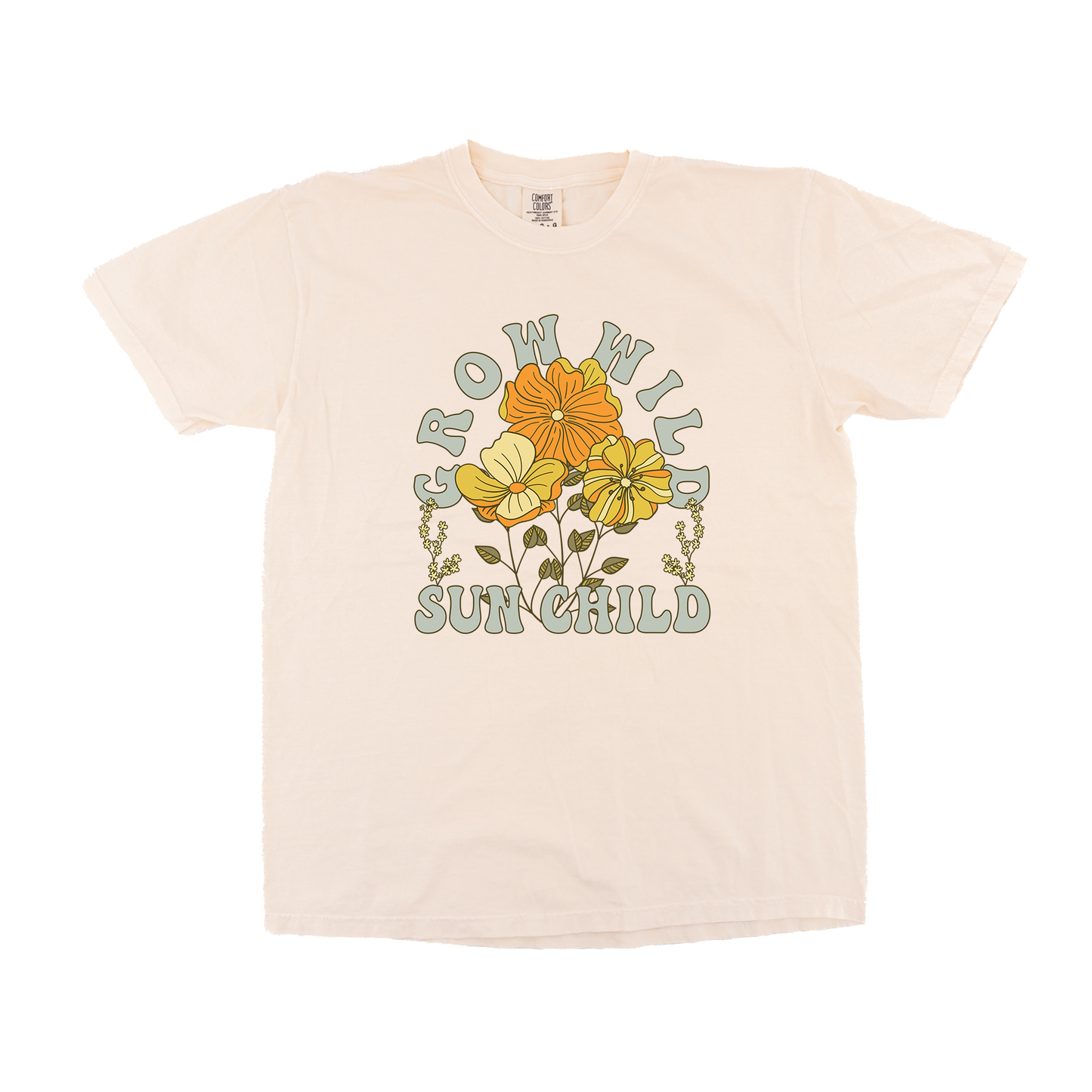 Grow Wild Sun Child (Flowers) - Tee (Vintage Natural)