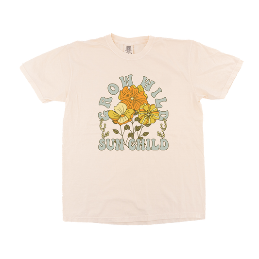 Grow Wild Sun Child (Flowers) - Tee (Vintage Natural)